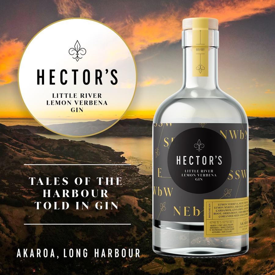 Hector's Lemon Verbena Gin, By Akaroa Craft Distillery